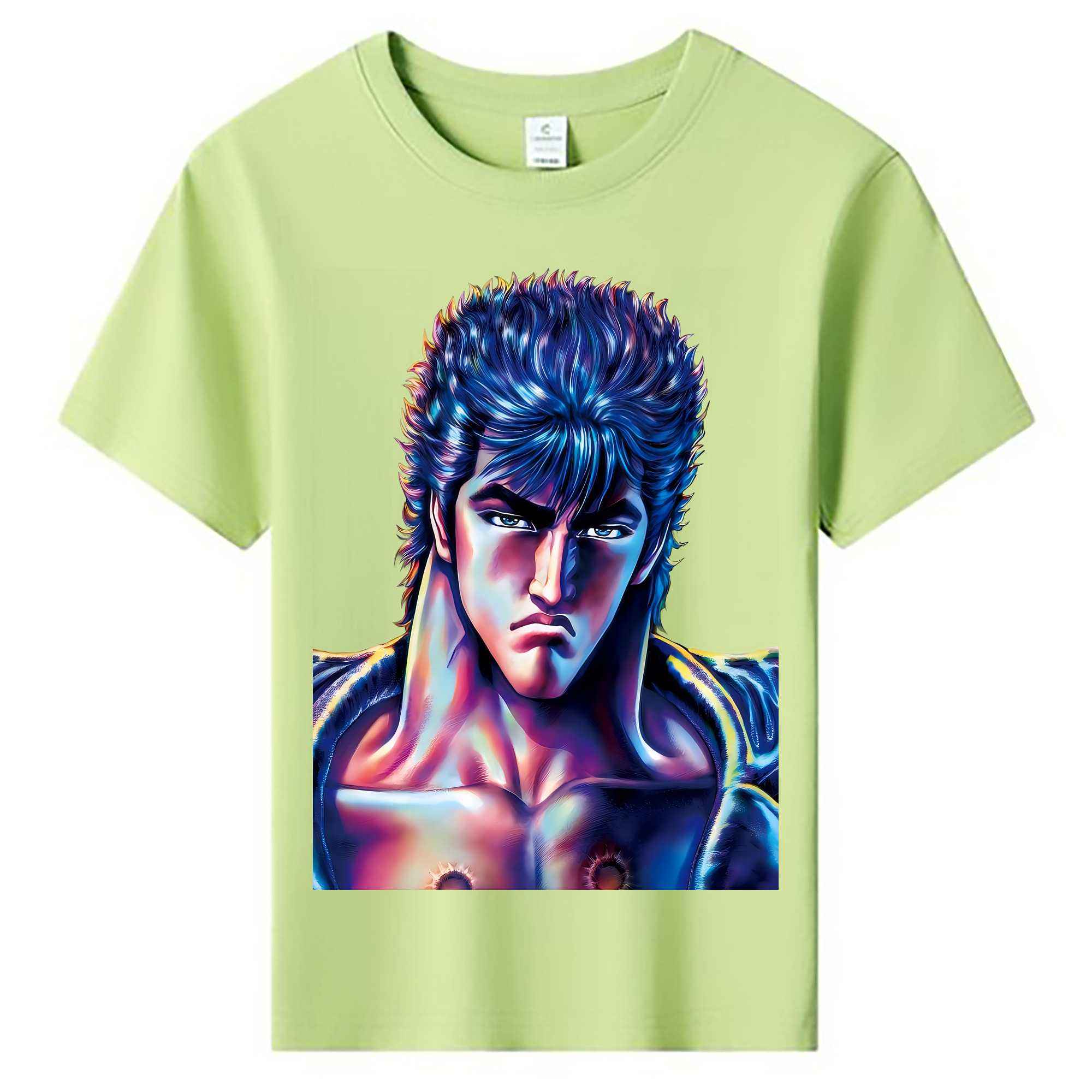 （画像用） 北斗の拳 Fist of the North Star 綿100％キッズTシャツ（フロントプリント）